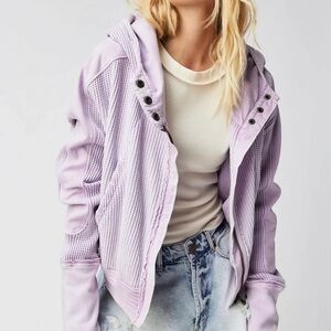 Free People Lavender Zip Up